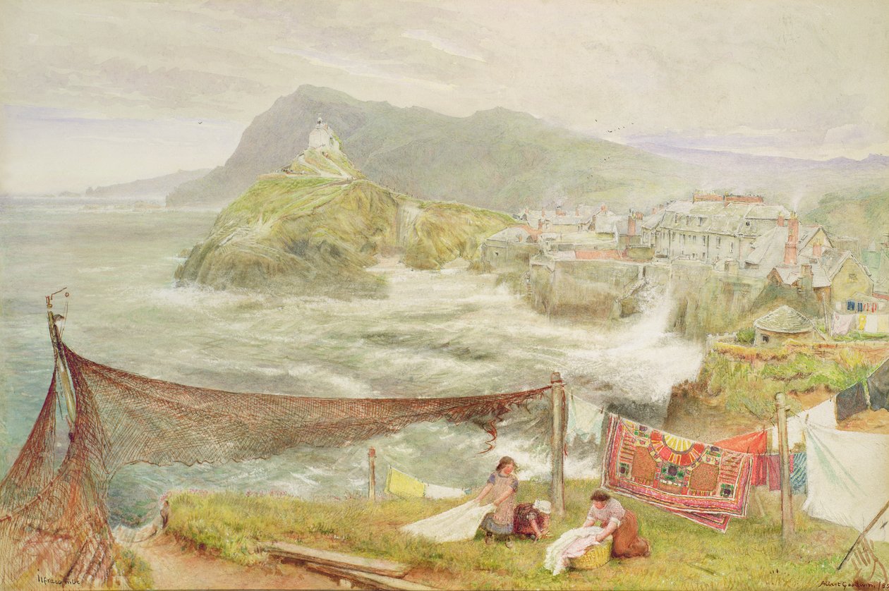 Ilfracombe, Devon, blickar mot Hillsborough av Albert Goodwin