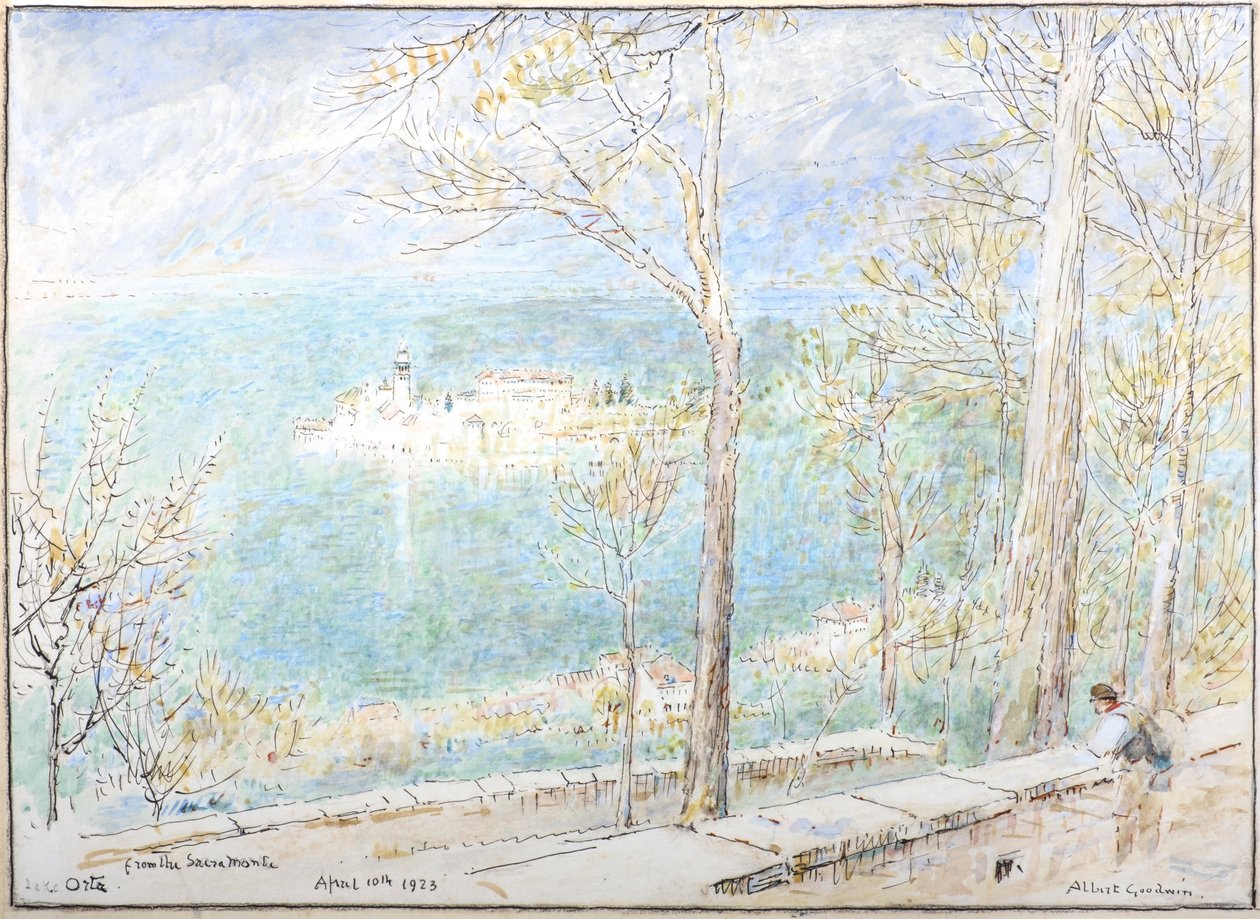 Ortasjön från Sacremonte av Albert Goodwin