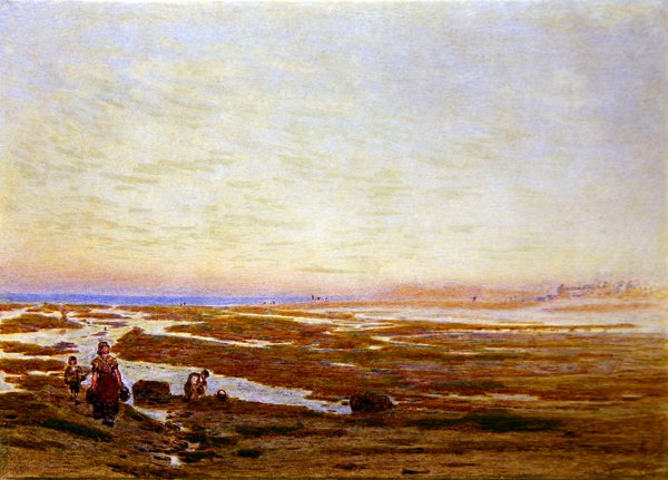 Lågvatten på sydkusten, nära Brighton av Albert Goodwin