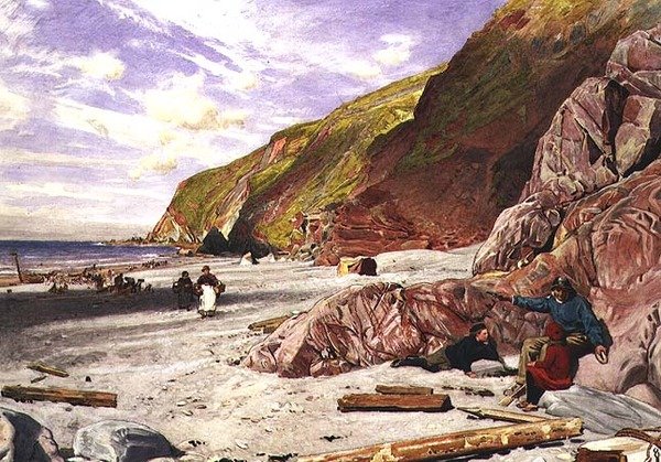 Lynmouth, Devon, berättelsen om skeppsvraket av Albert Goodwin