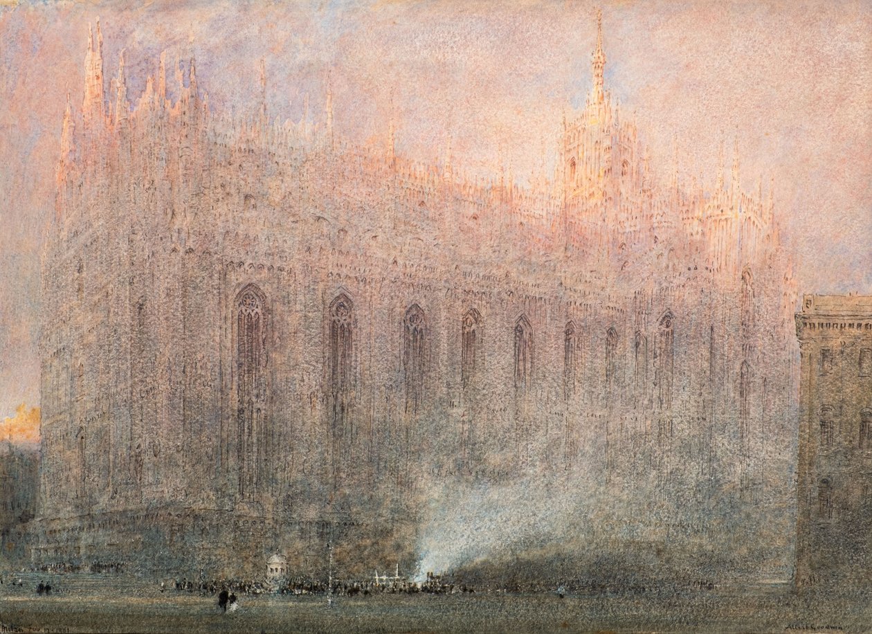 Milanos katedral av Albert Goodwin