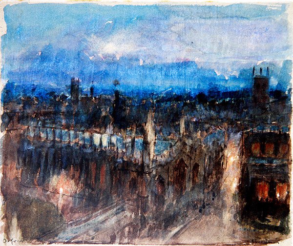 Oxford (akvarell på papper) av Albert Goodwin
