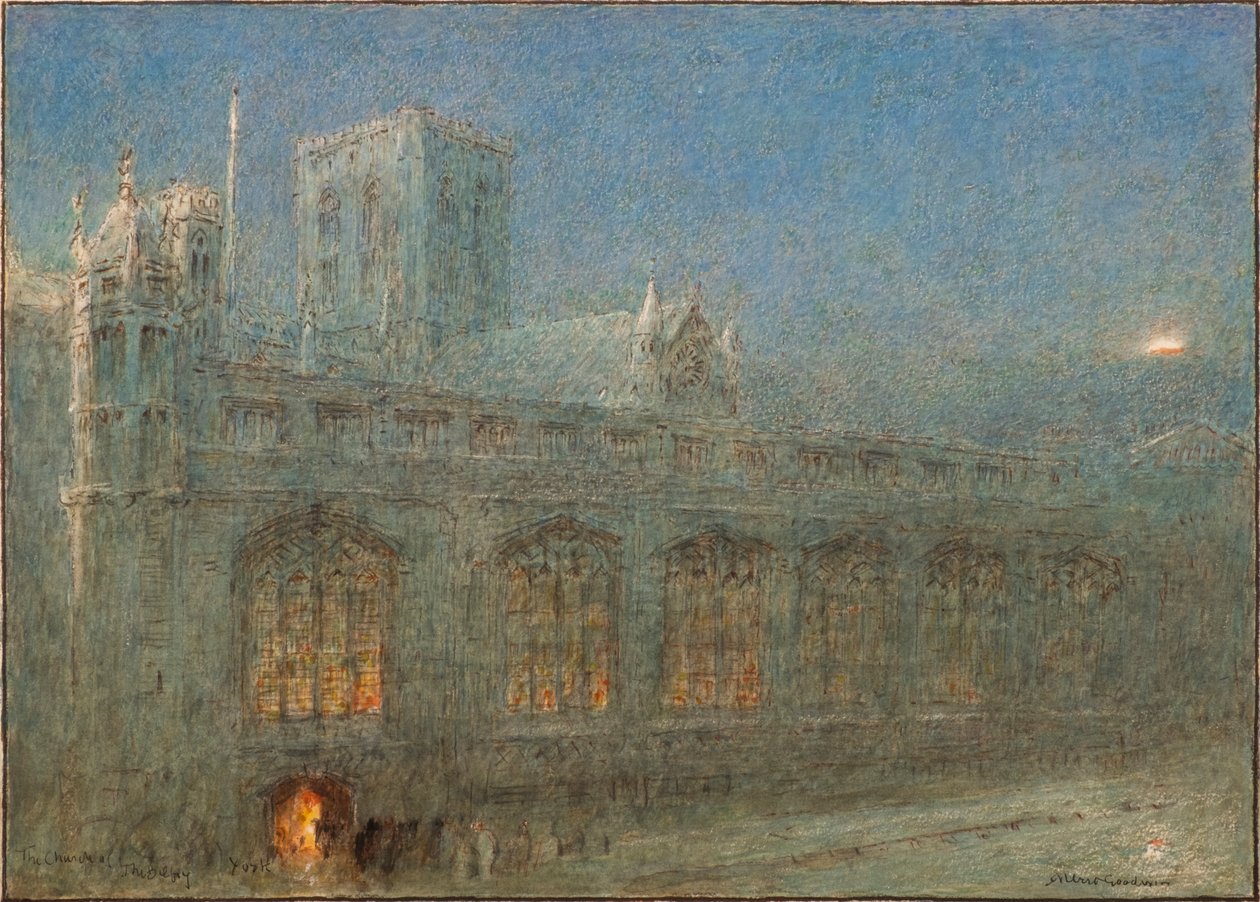 Klockstapelns kyrka, York (akvarell) av Albert Goodwin