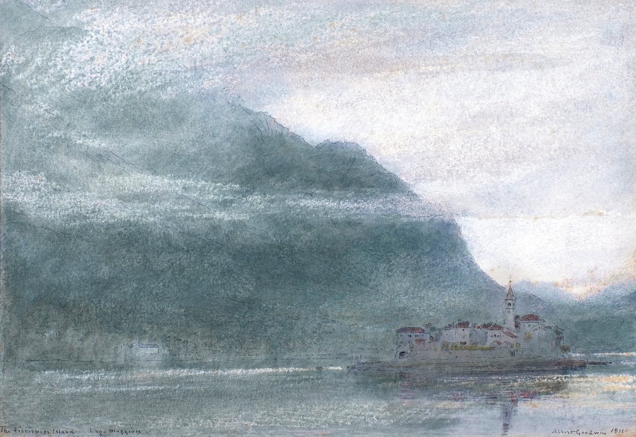 Fiskarnas ö. Lago Maggiore av Albert Goodwin