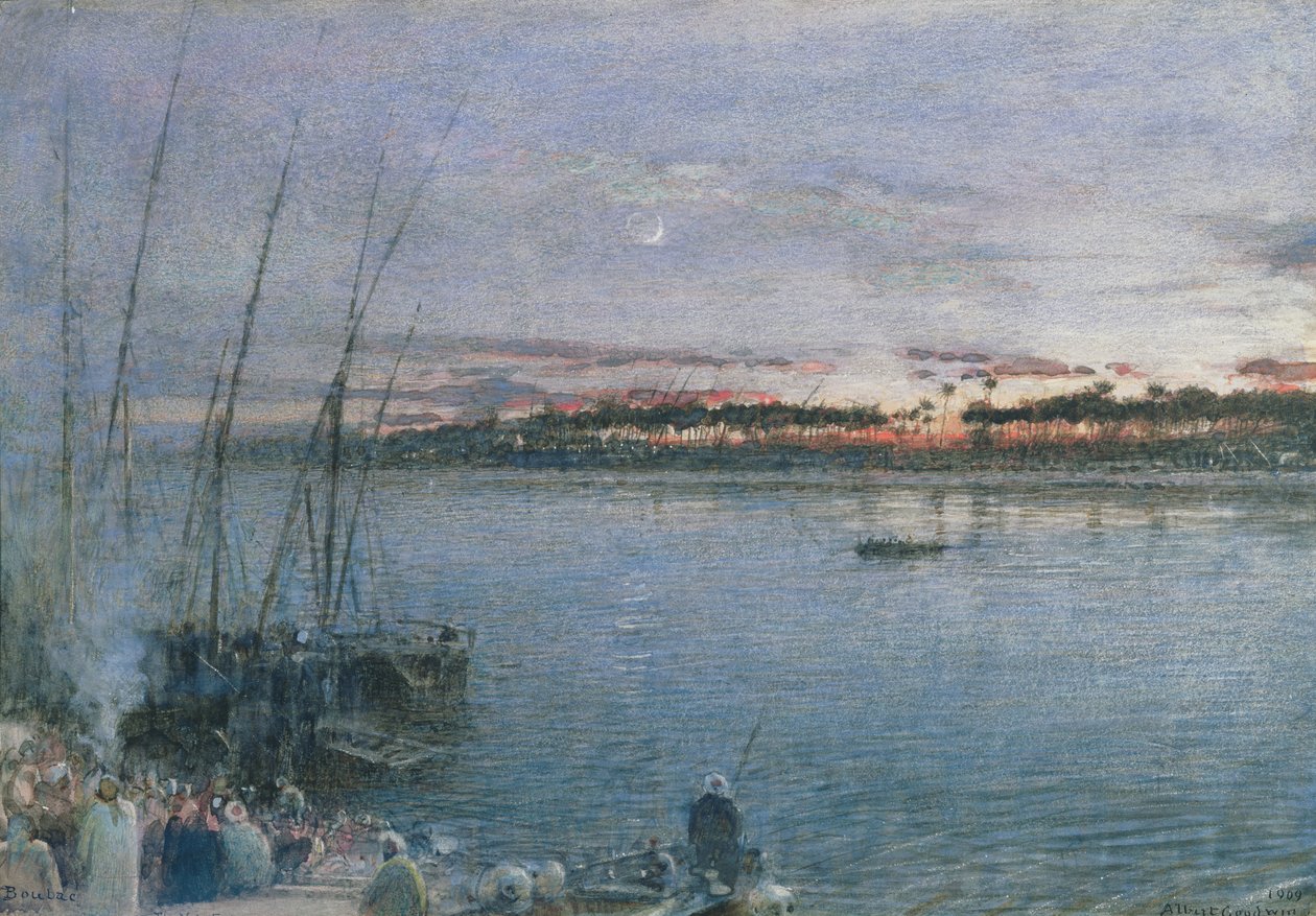 Nilens färja Boulac: Nilens färja av Albert Goodwin