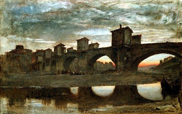 Ponte alla Grecia, före rivning, Florens av Albert Goodwin