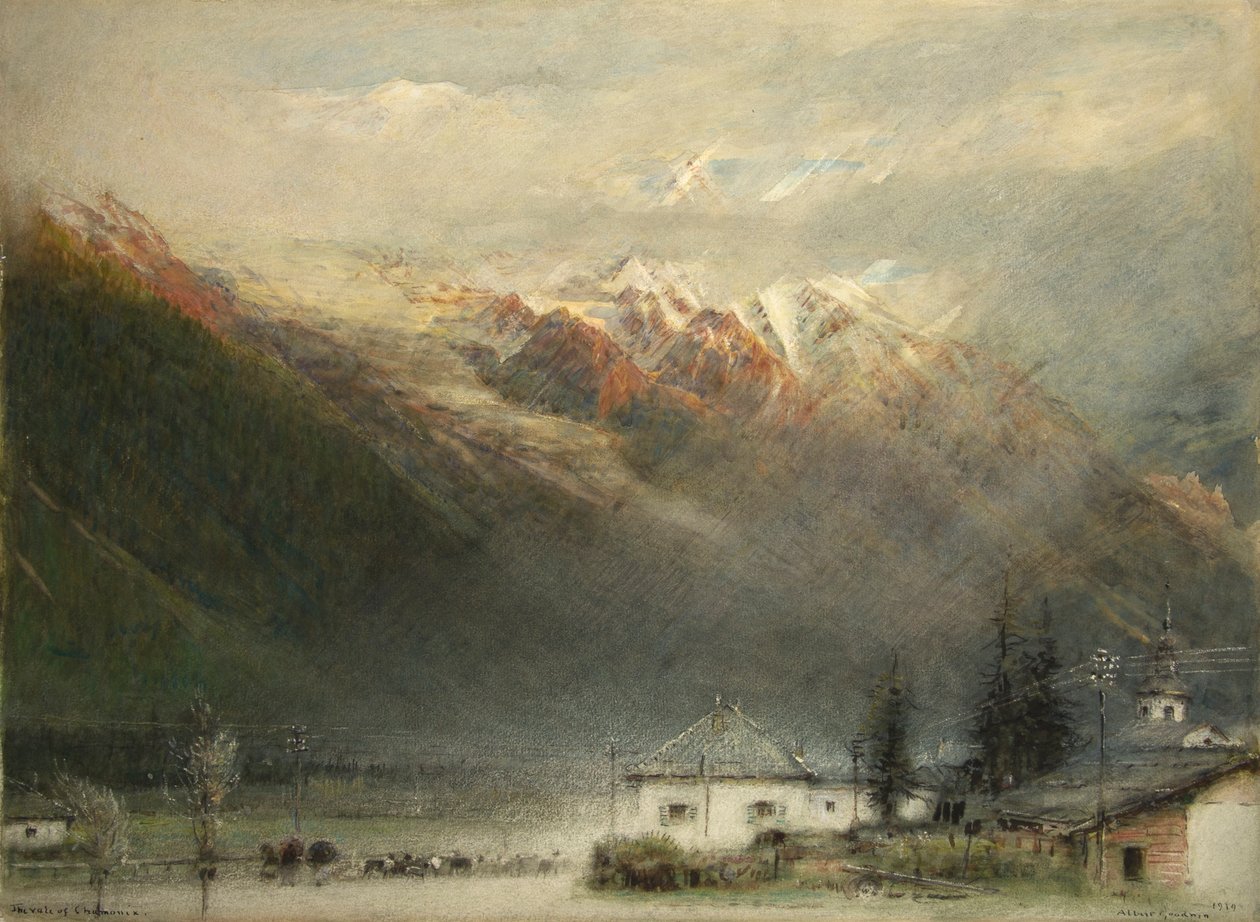 Chamonix dalgång av Albert Goodwin