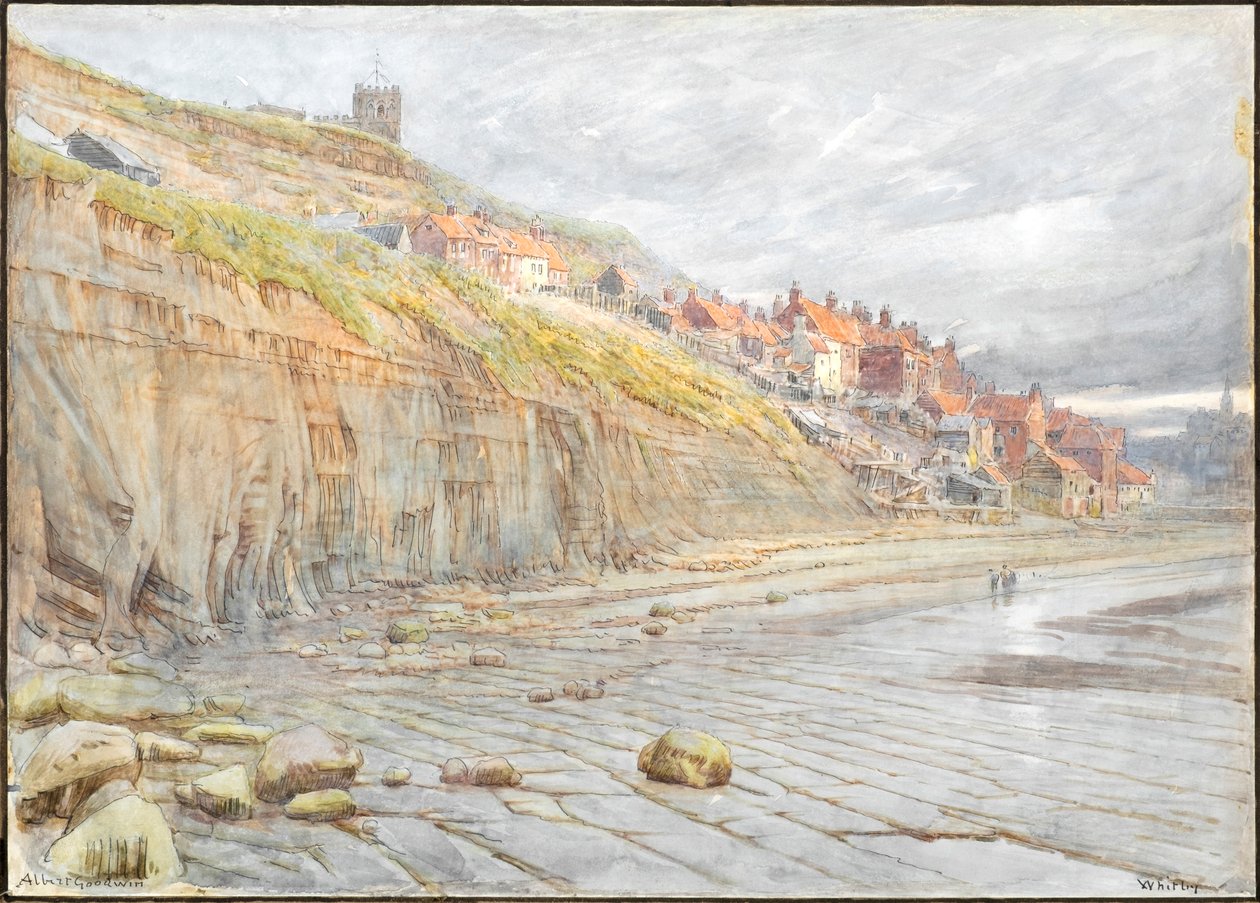 Whitby (akvarell med bläck) av Albert Goodwin