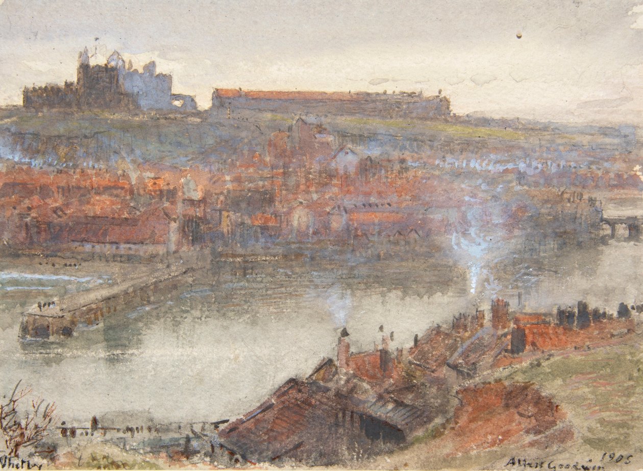 Whitby av Albert Goodwin