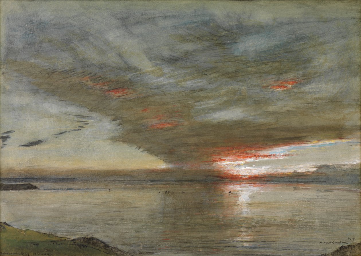 Woolacombe Bay, North Devon av Albert Goodwin