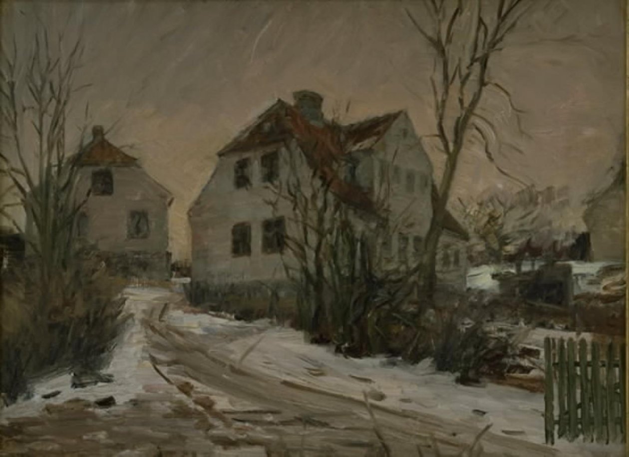 Vinterdag i Lyngby av Albert Gottschalk