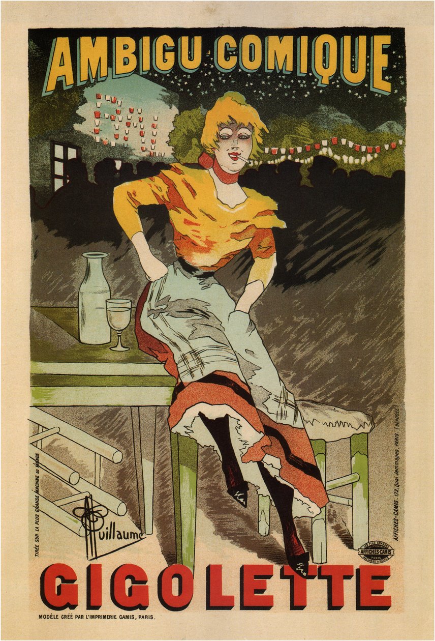Tvetydig serie, Gigolette, 1896 av Albert Guillaume
