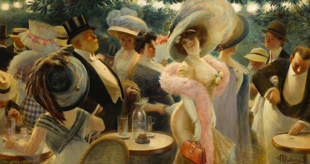 Paris kaffe. av Albert Guillaume