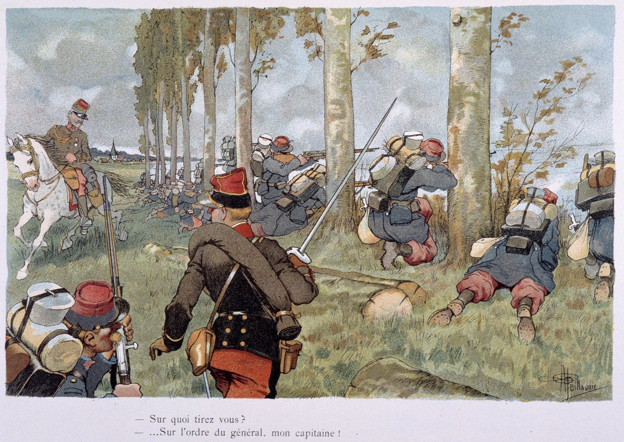 Under handlingen i "" Military Album"" av Albert Guillaume (1873-1942), cirka 1900 av Albert Guillaume