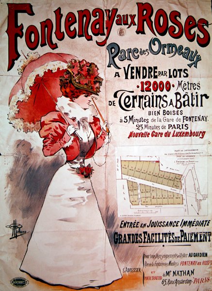 Affisch reklam kolonilotter i Parc des Ormeaux, Fontenay-aux-Roses av Albert Guillaume