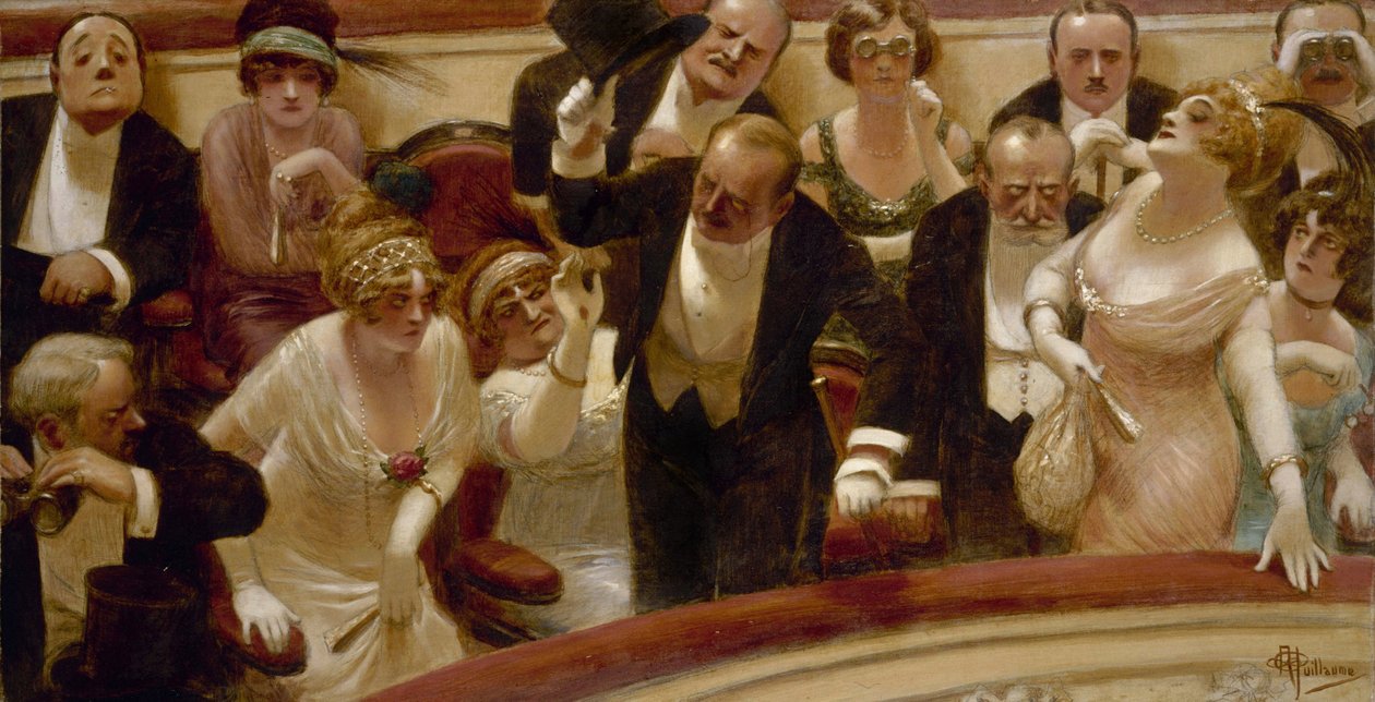 The Latecomers, ca 1914 (olja på duk) av Albert Guillaume