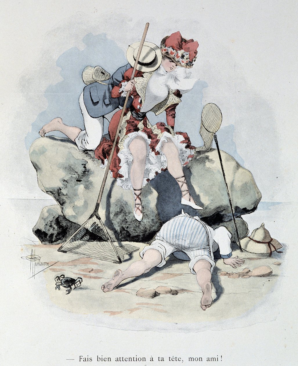 Stränderna vid kanalen i början av århundradet, i "" Stars of the Sea"" av Guillaume av Albert Guillaume