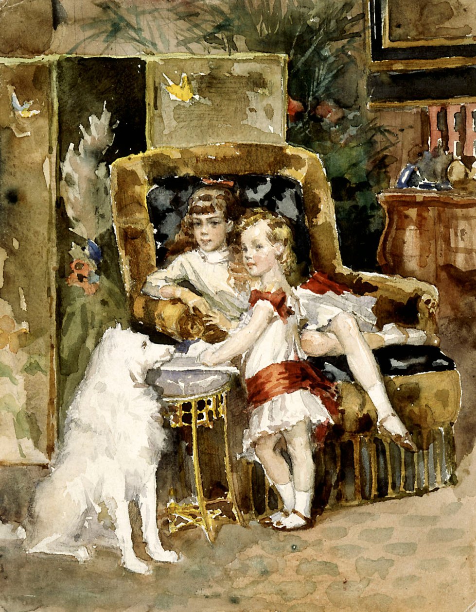 Storhertig Michael Alexandrovich av Ryssland 1878-1918 och storhertiginna...1875-1960. av Albert Gustaf Aristides Edelfelt