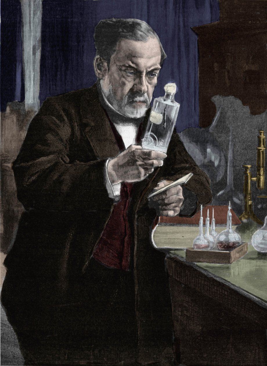 Porträtt av Louis Pasteur (1822-1895), fransk kemist och biolog. Från målningen av Aristide Albert Gustaf Edelfelt (1854-1905) av Musee d
