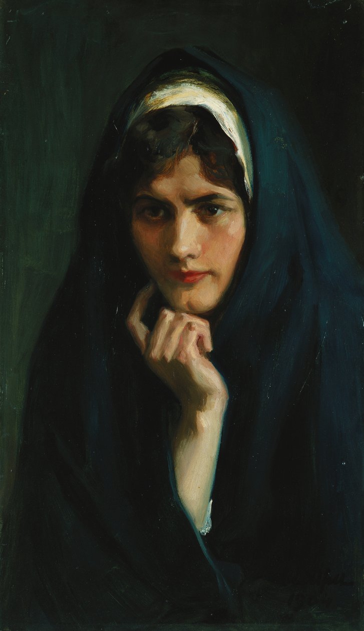 En flickas huvud, 1904 av Albert Gustaf Aristides Edelfelt