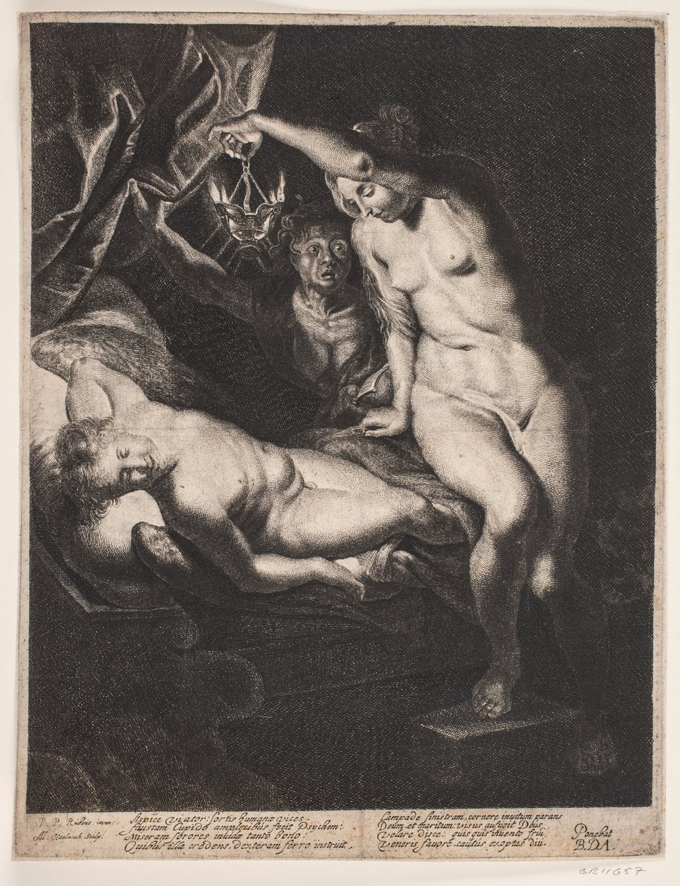 Psyche och den sovande Amoren av Albert Haelwegh