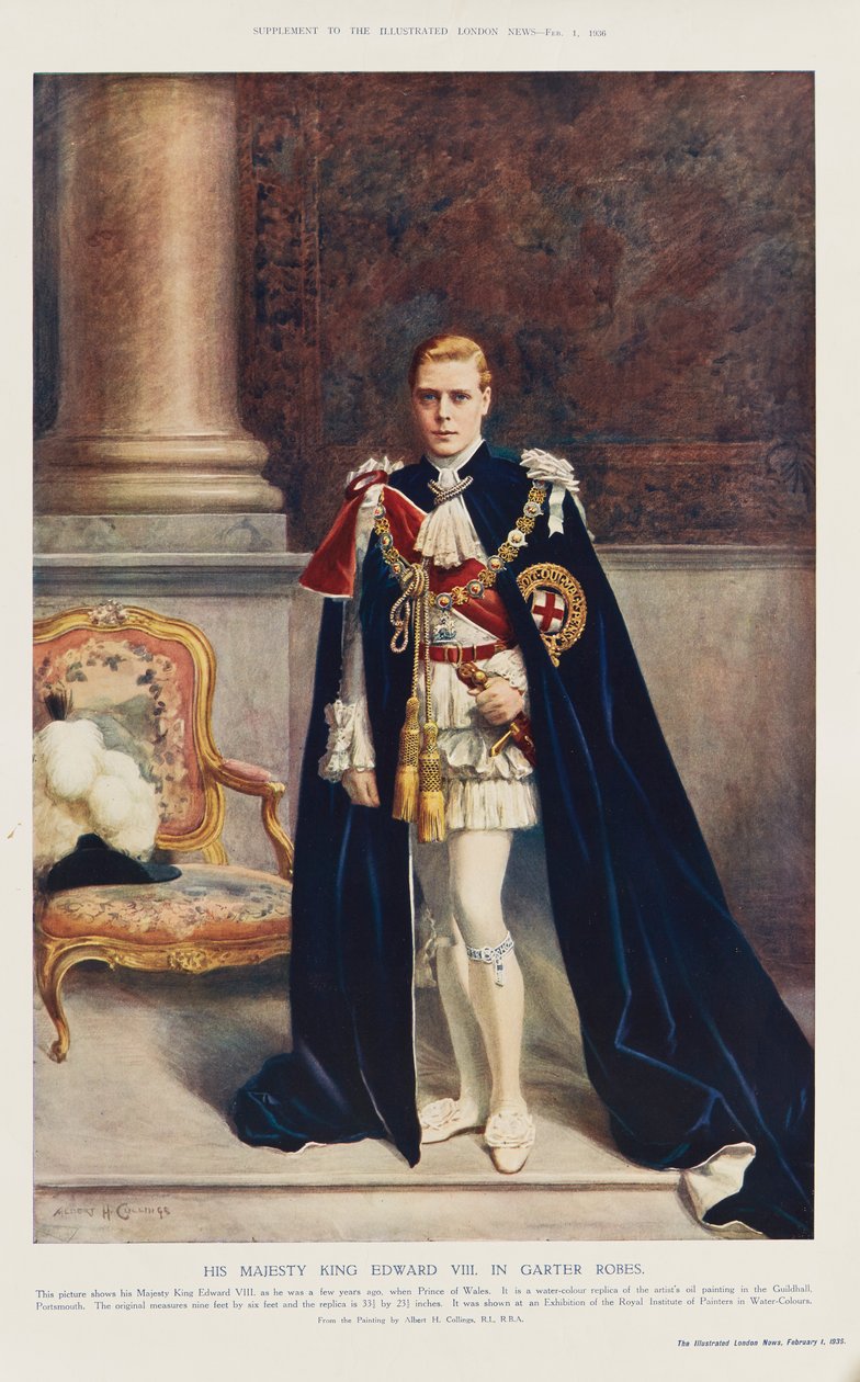 Kung Edward VIII som prins av Wales av Albert Henry (after) Collings