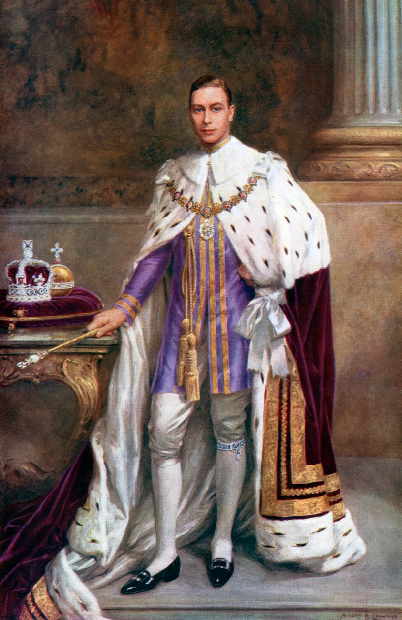 Kung George VI i kröningsdräkt, 1937. av Albert Henry Collings