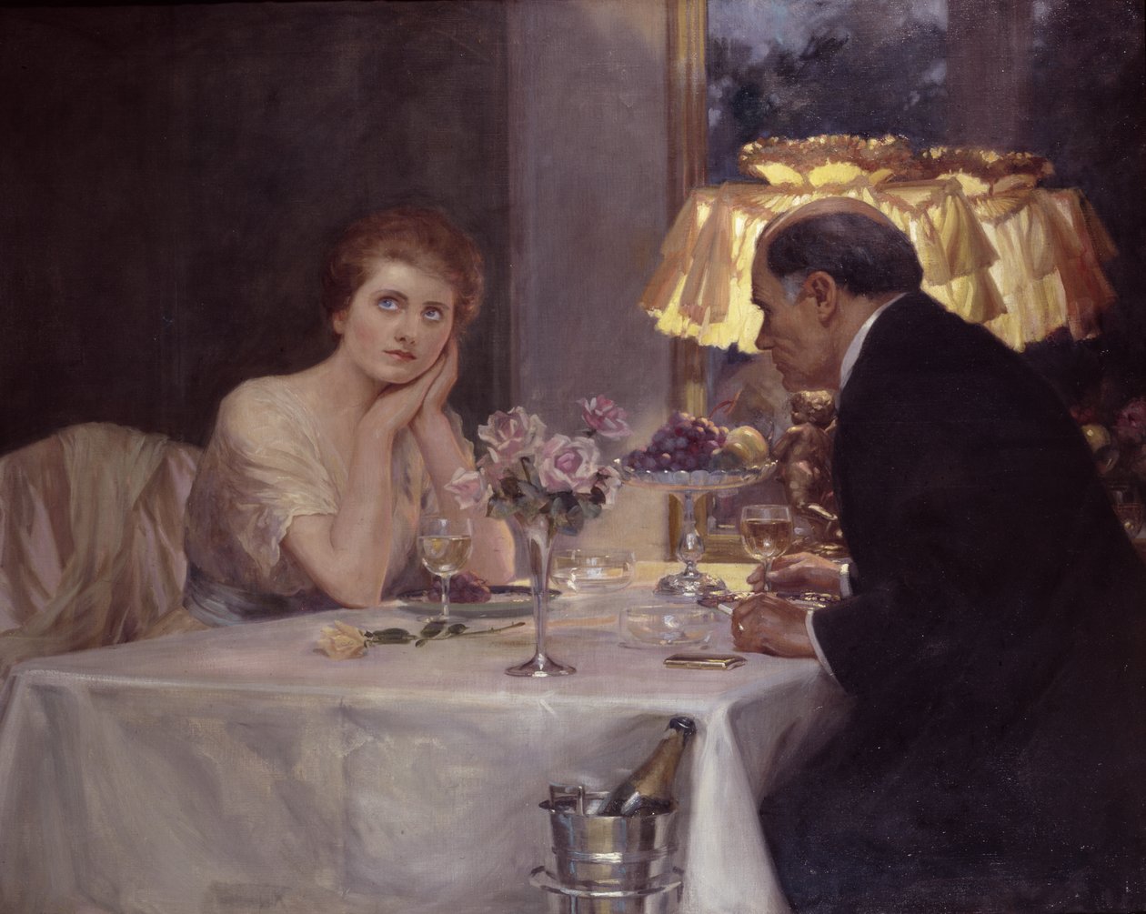Förslaget (olja på duk) av Albert Henry Collings
