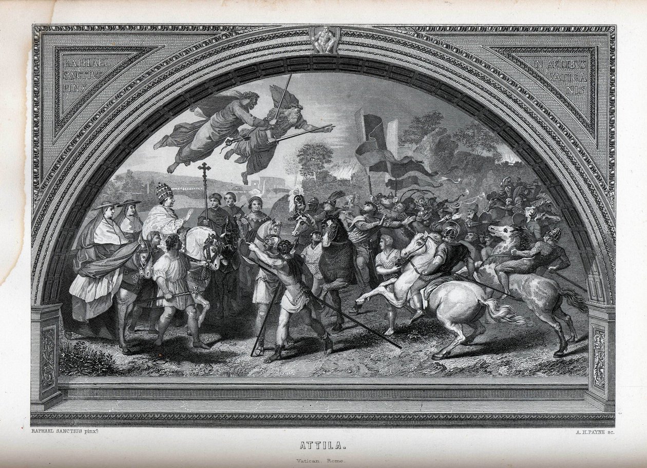 Attila efter Rafael, 1882 av Albert Henry Payne