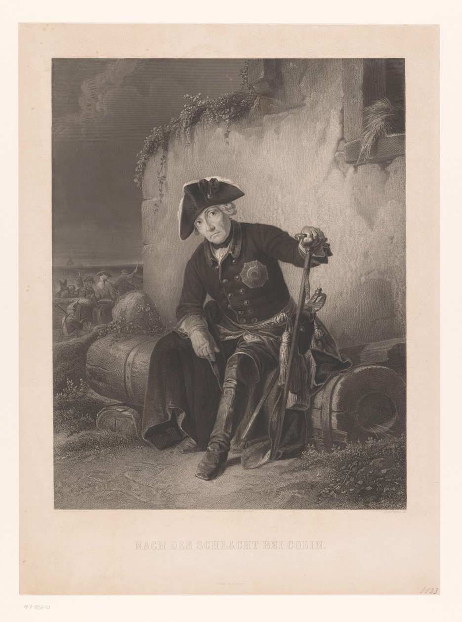 Fredrik den store efter slaget vid Kolin Nach der Schlacht bei Colin (titel på objekt) av Albert Henry Payne