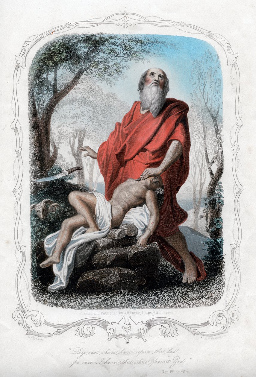 Lägg inte din hand på ledningen för nu vet jag att du fruktar Gud, c1850. av Albert Henry Payne