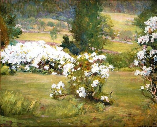 Blooming Flowers, ca 1925 (olja på duk) av Albert Herter