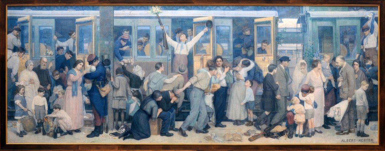 De hårigas avgång - augusti 1914 av Albert Herter