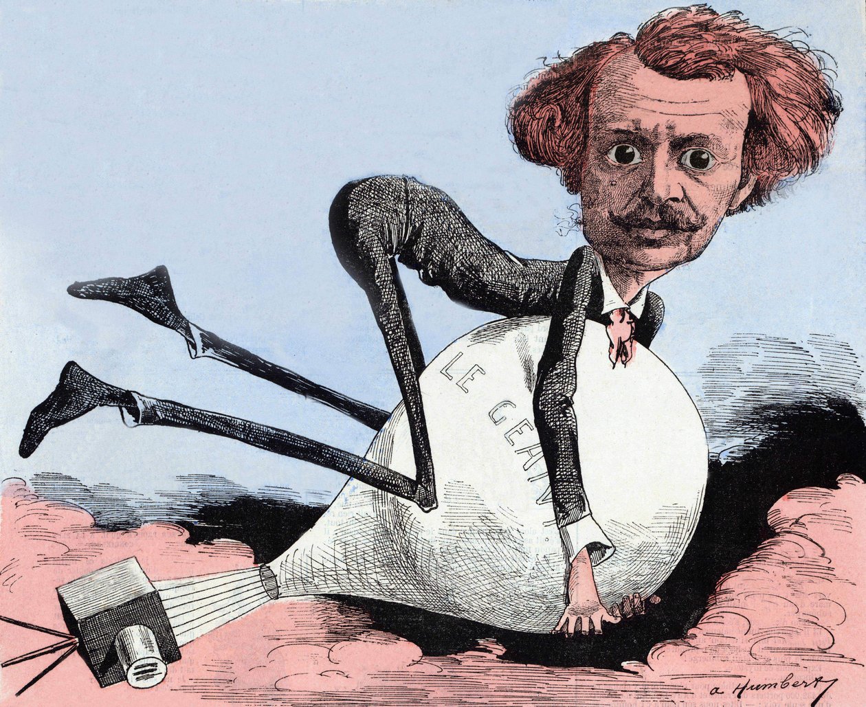 Tecknad av Nadar av Albert Humbert (1835 - 1886). av Albert Humbert