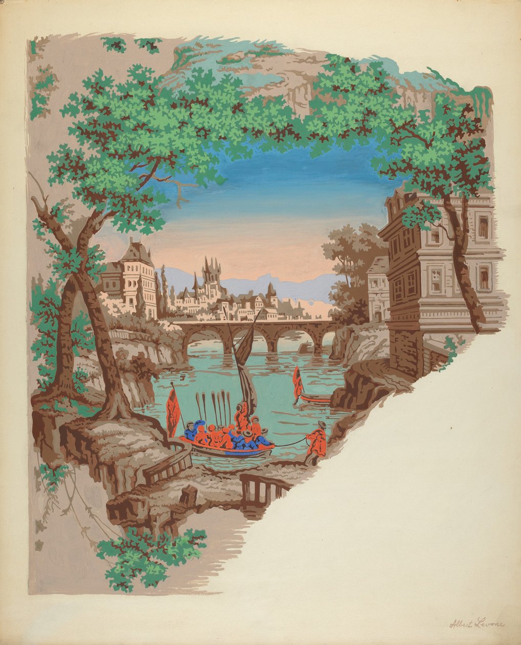 Tapeter, c. 1936. av Albert J. Levone