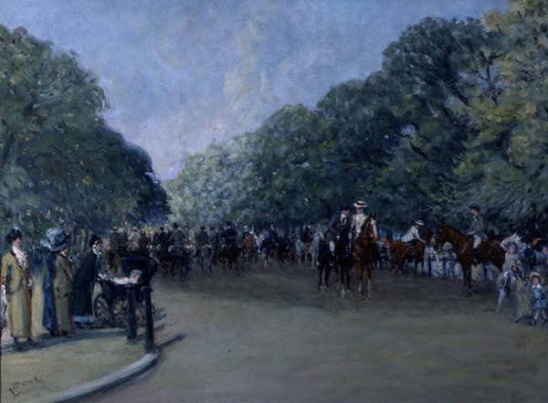 Rotten Row, Hyde Park (olja på duk) av Albert Jnr. Ludovici
