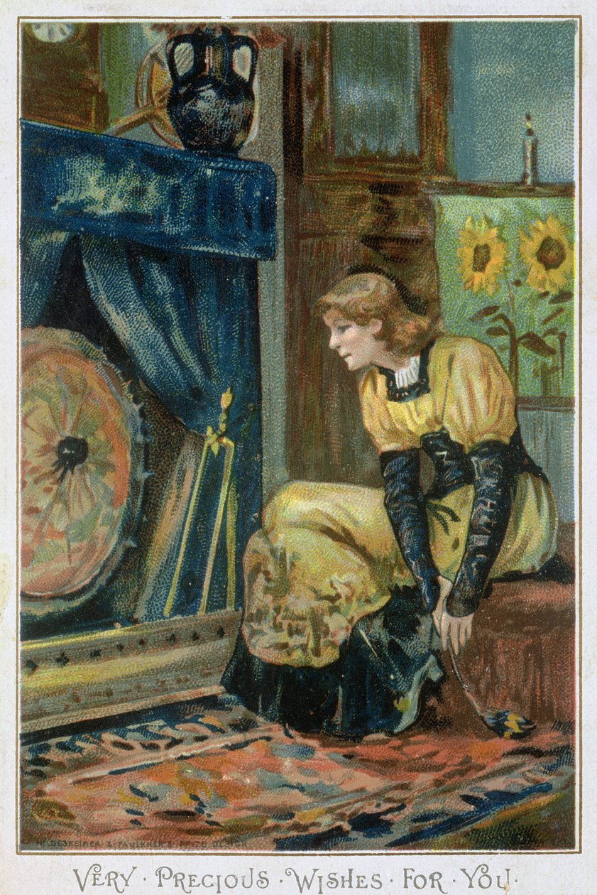 Very Precious Wishes For You, viktorianskt julkort, publicerat av Hildesheimer und Faulkner, London, ca 1880 av Albert Jnr. Ludovici