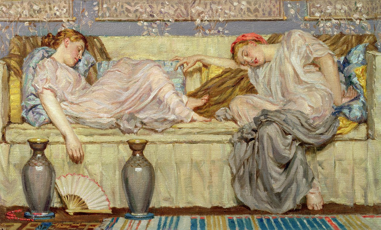 Pärlor (studie), ca 1875 (olja på duk) av Albert Joseph Moore