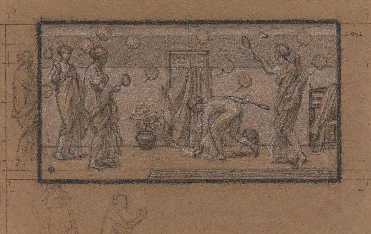 Studera för Battledore och Shuttlecock av Albert Joseph Moore