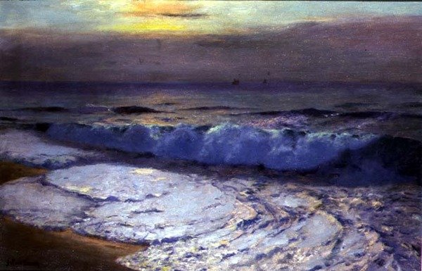 The Breaking Wave, Dusk (olja på duk) av Albert Julius Olsson