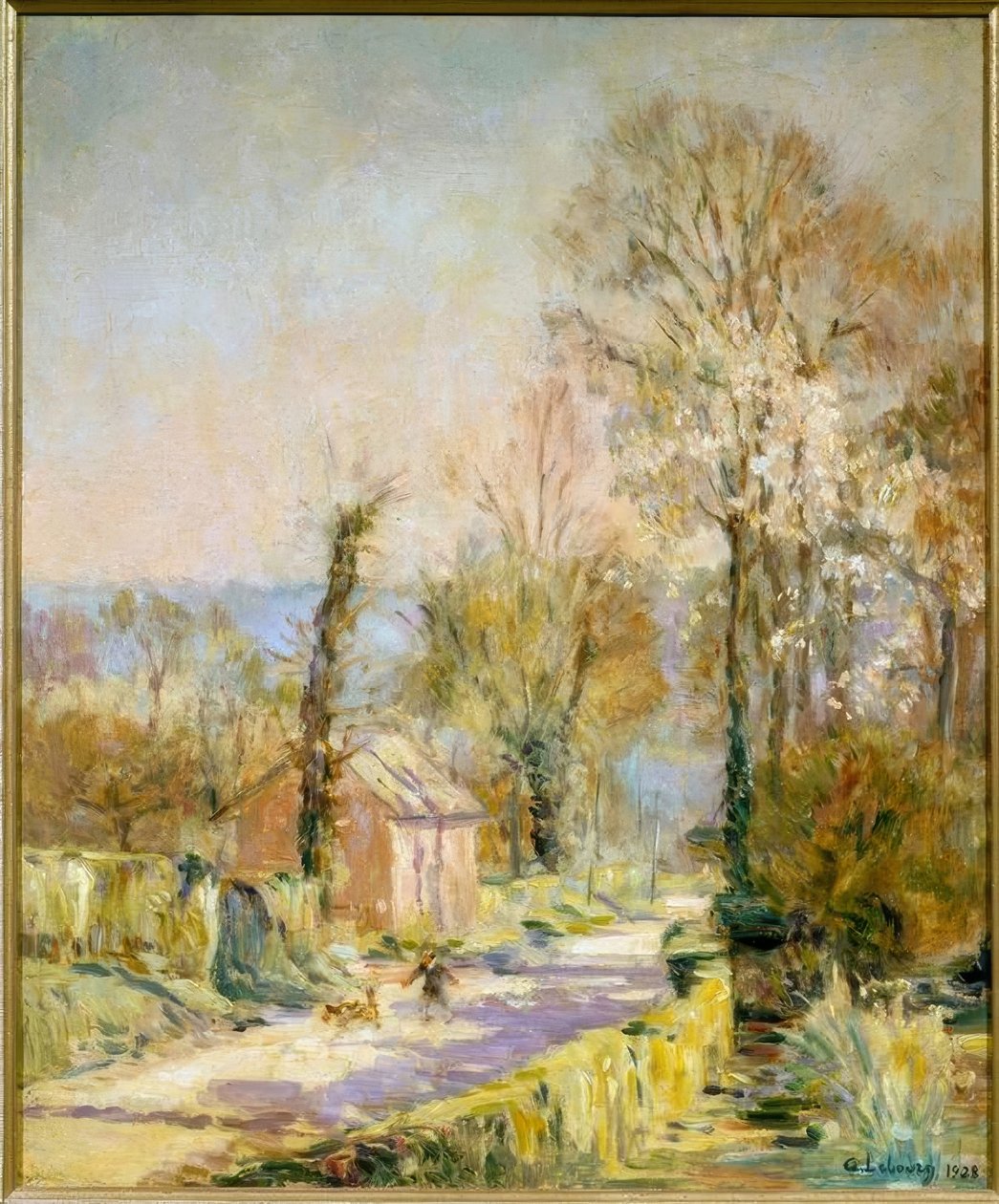 Vårstigen i Saint-Vaast D’Equiqueville nära Di av Albert Lebourg