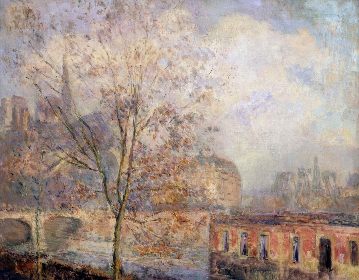 VÅR FRÖ I PARIS PÅ HÖST - XIX/XX-TALET - FRANSK IMPRESSIONISM av Albert Lebourg