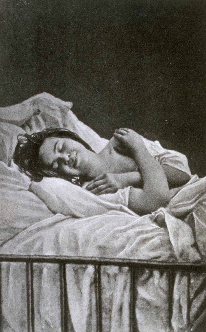 Ung kvinna med ett anfall av hysteri, 1878 av Albert Londe