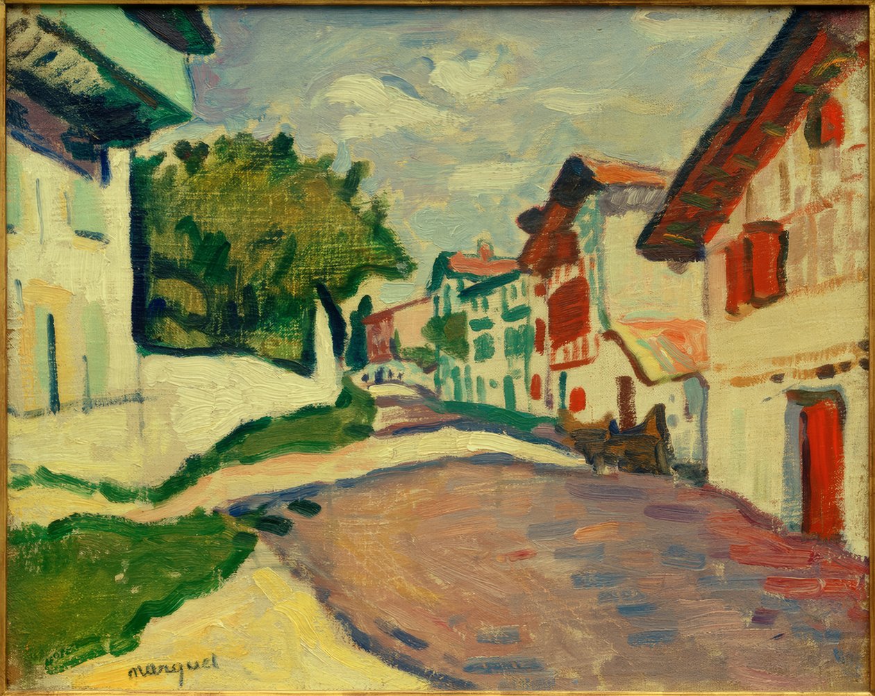 A.Marquet, solig gata i Ciboure av Albert Marquet