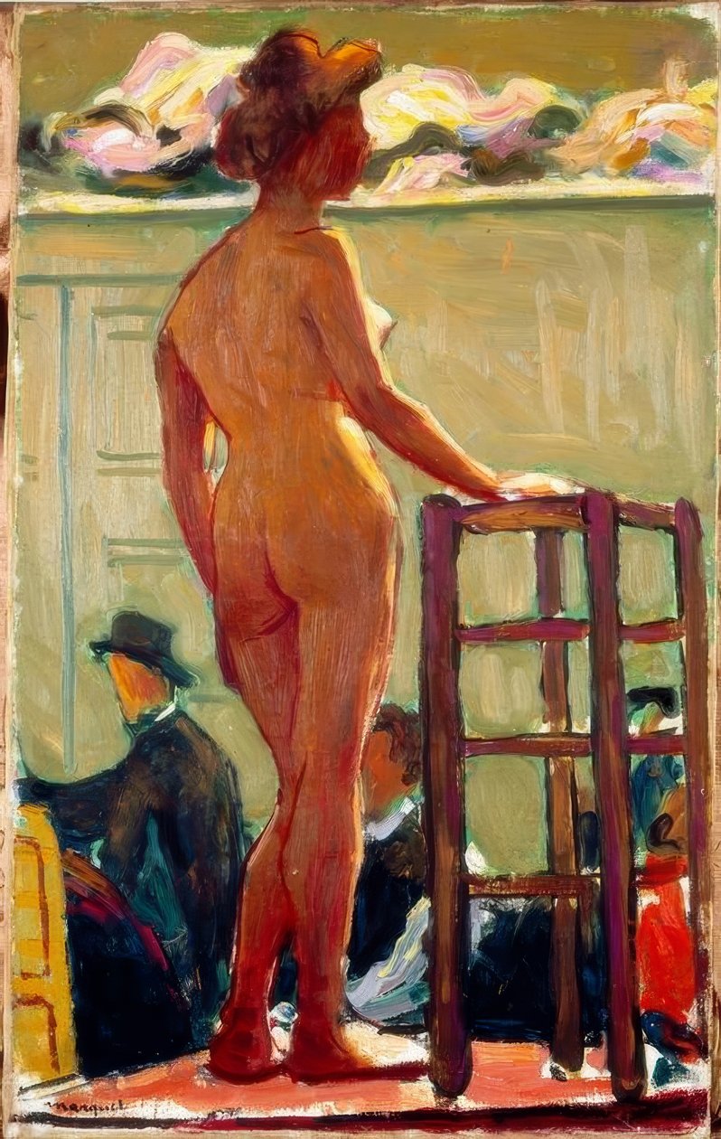 Naken på en piedestal av Albert Marquet