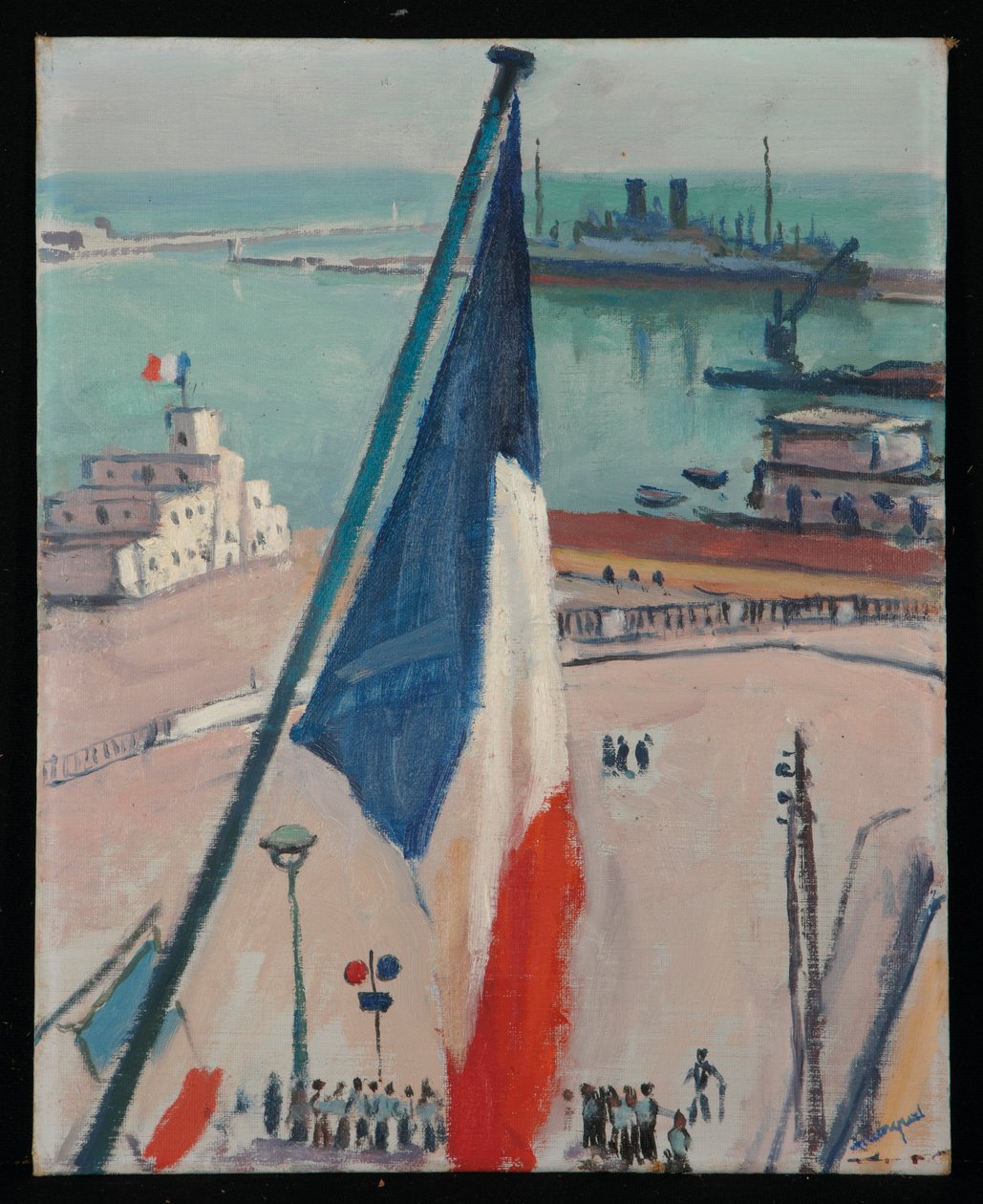 Alger, flaggorna (olja på konstnärens tavla) av Albert Marquet