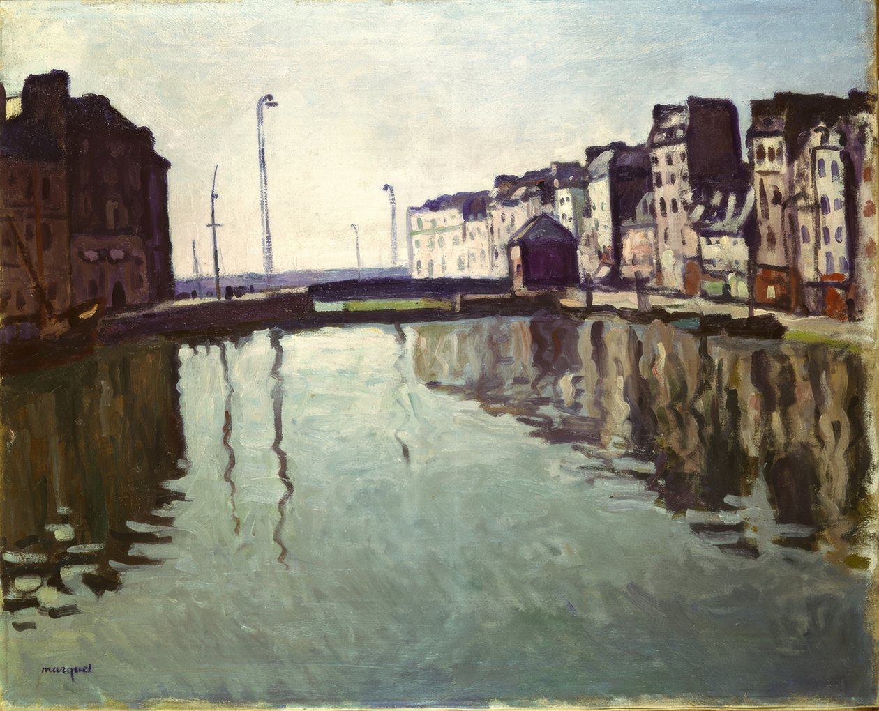 Hamnbassängen i Le Havre av Albert Marquet