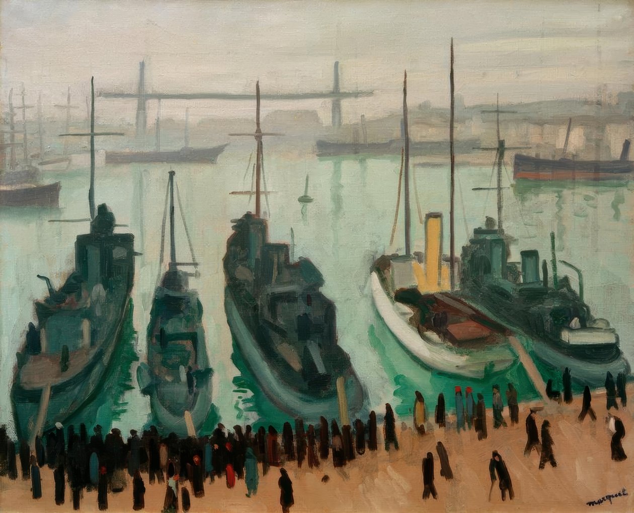 Den gamla hamnen i Marseille av Albert Marquet