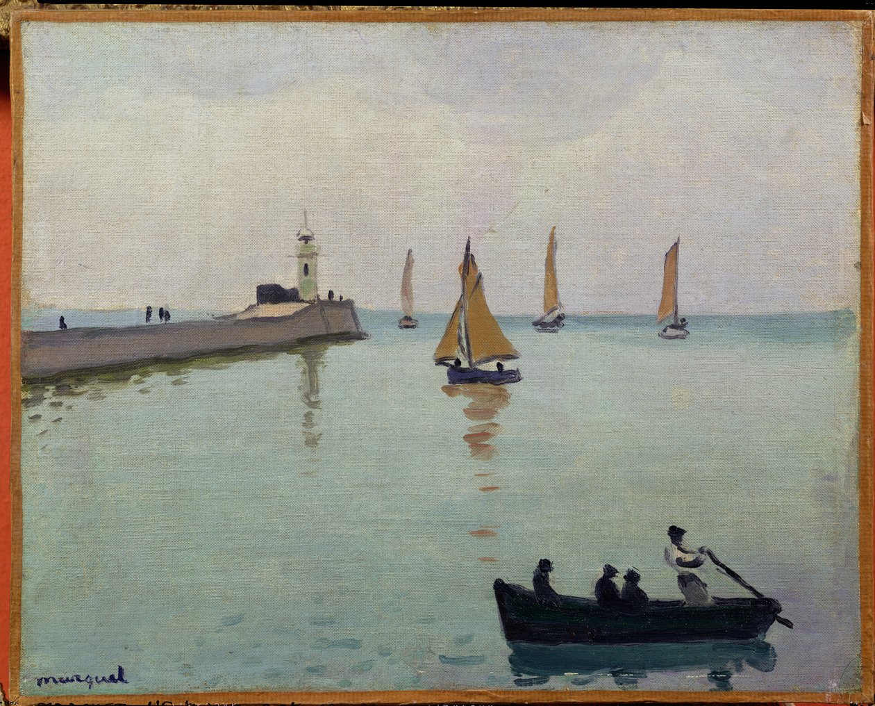 Ingång till hamnen (olja på duk) av Albert Marquet