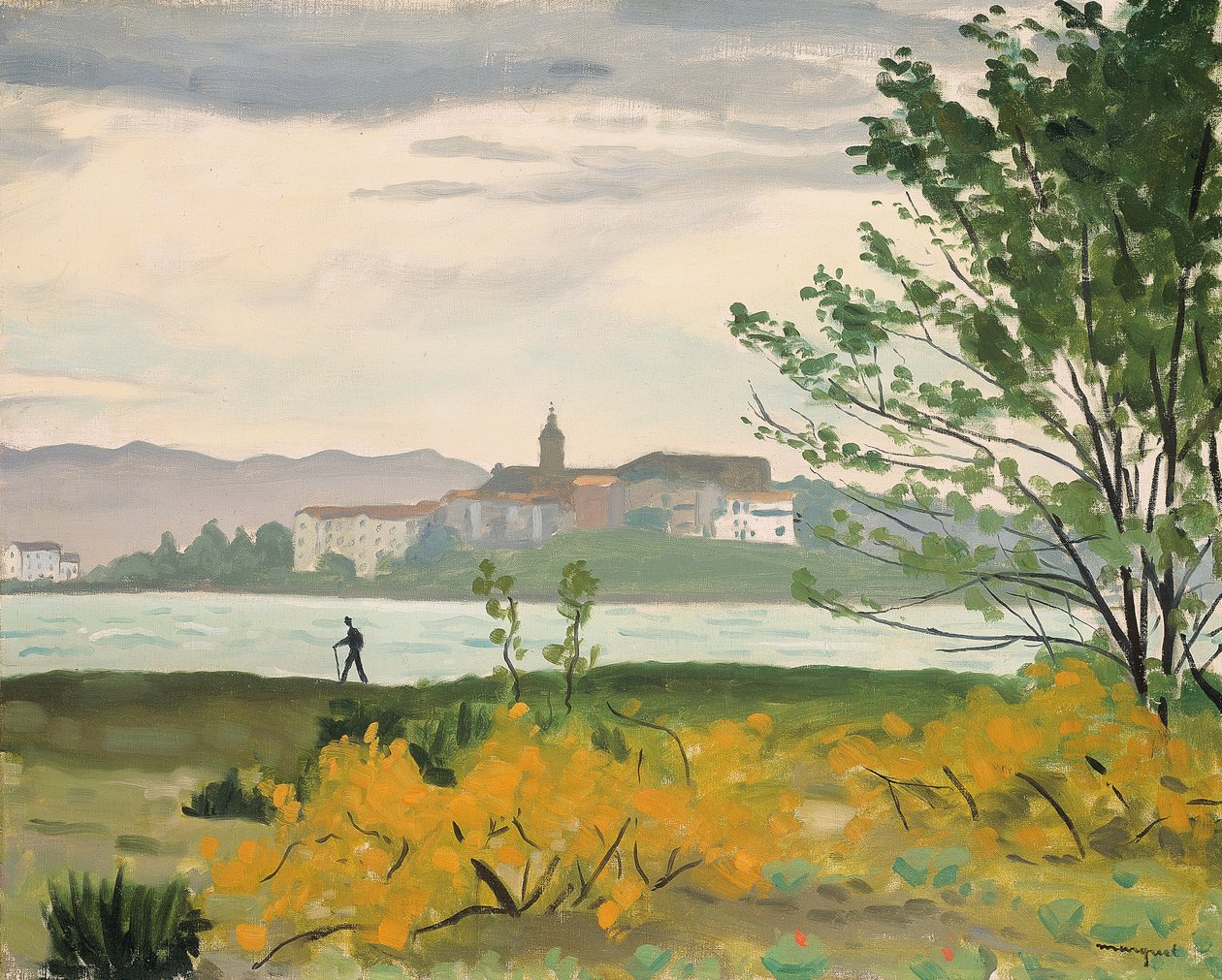 Hondarribia, utsikt över Hendaye, Le Promeneur av Albert Marquet